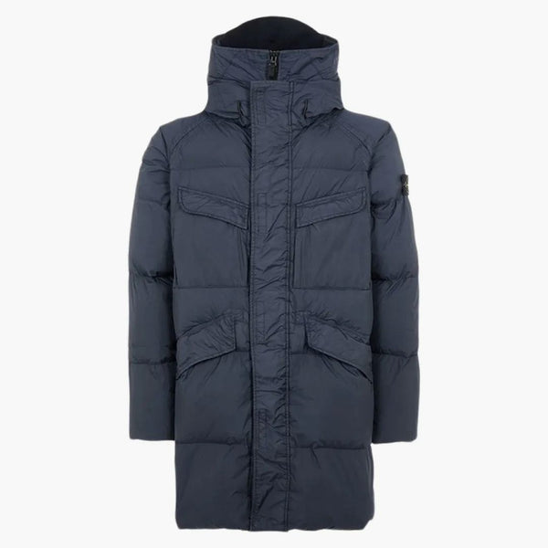 Stone Island 70123 Oděv obarvené krční opakování NY Down-TC Coat Blue