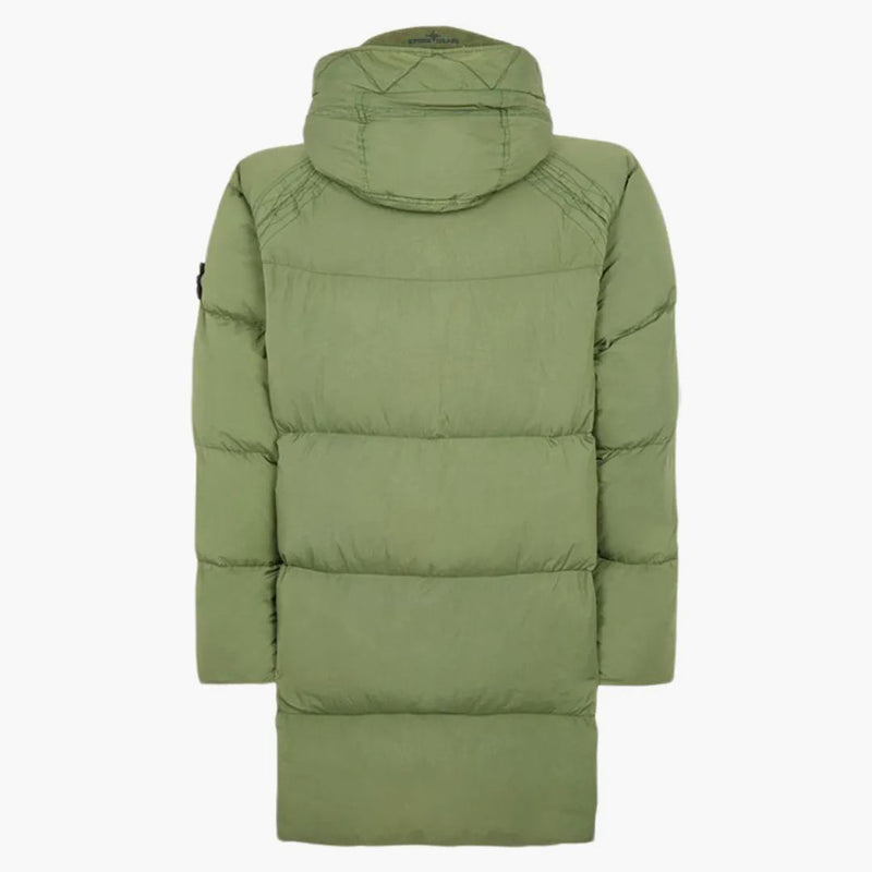 Stone Island 70123 Oděv obarvené crkle opakování NY Down-TC Coat Olive Green
