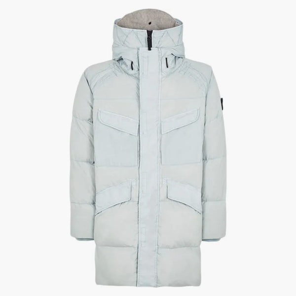 Stone Island 70123 Oděv obarvené crankle opakování ny down-tc kabát perla šedá