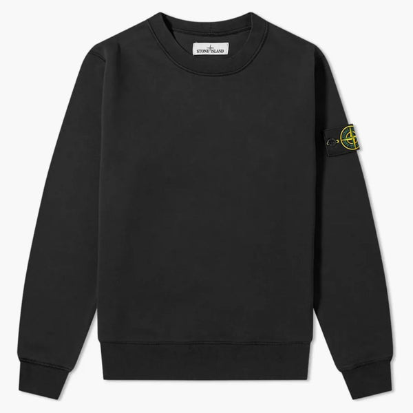 Stone Island 72156 Oděv obarvená bavlna Crewneck černá