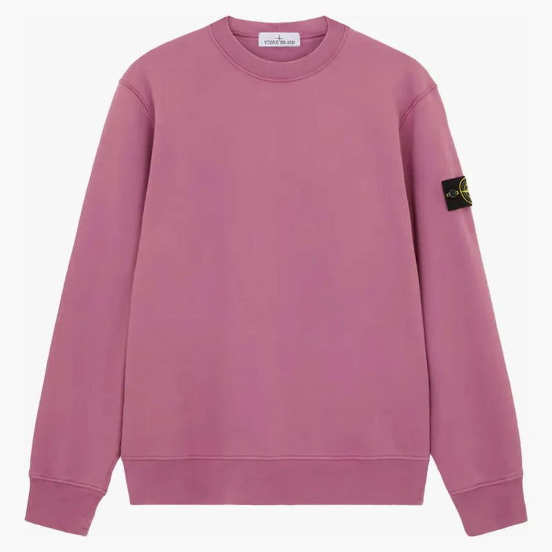 Stone Island kartáčoval organickou bavlněnou posádku Rose Quartz