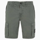 Stone Island Cargo Bermuda Shorts Slim Fit - Old Treatment Musk Green