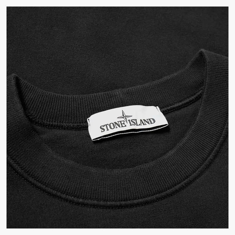 Stone Island obarvená posádka mikina černá