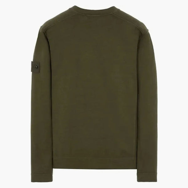 Stone Island 611f3 Felpa Ghost Crewneck Vojenská zelená