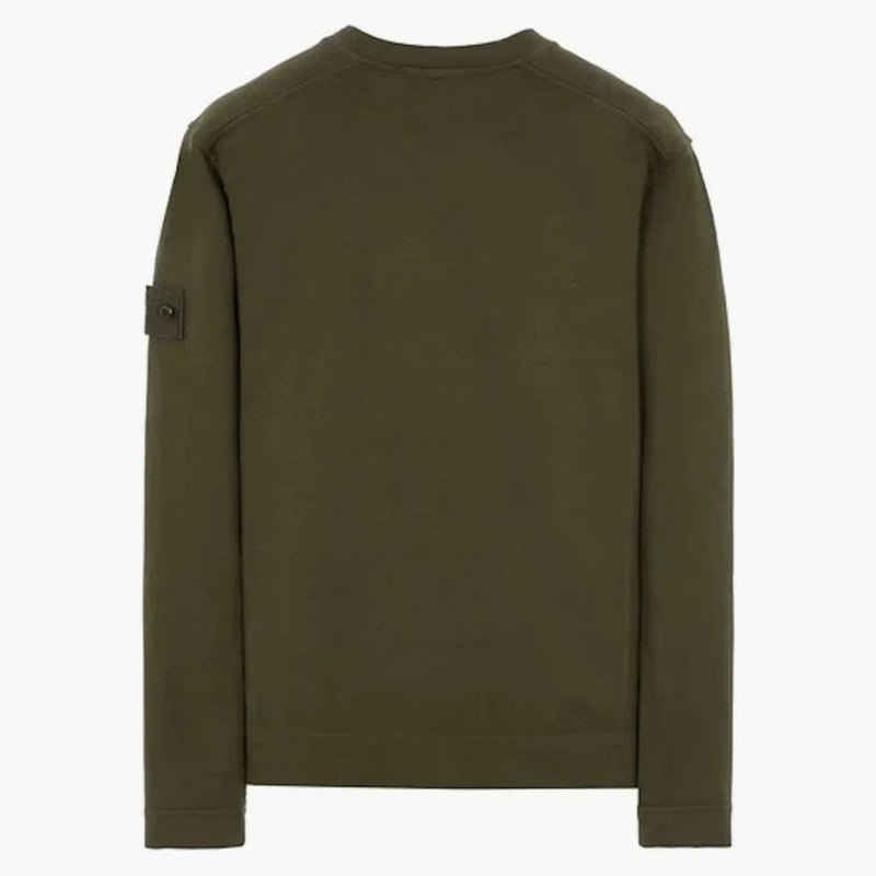 Stone Island 611f3 Felpa Ghost Crewneck Vojenská zelená