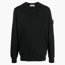 Stone Island 532b9 Felpa Logo Patch Crewneck Black