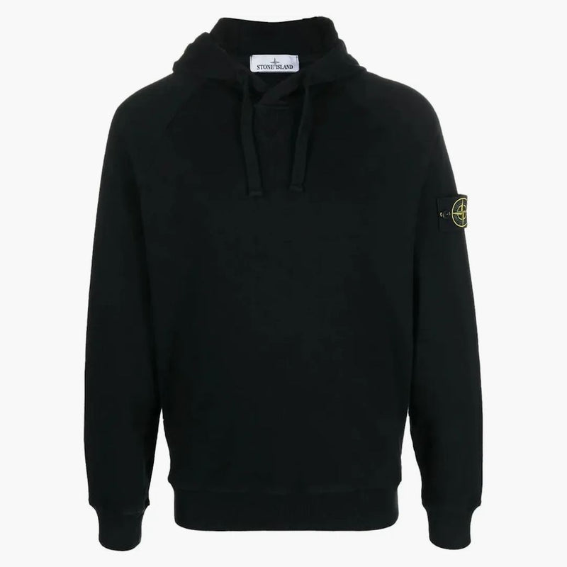 Stone Island Felpa Logo Logo Patch Hoodie Black