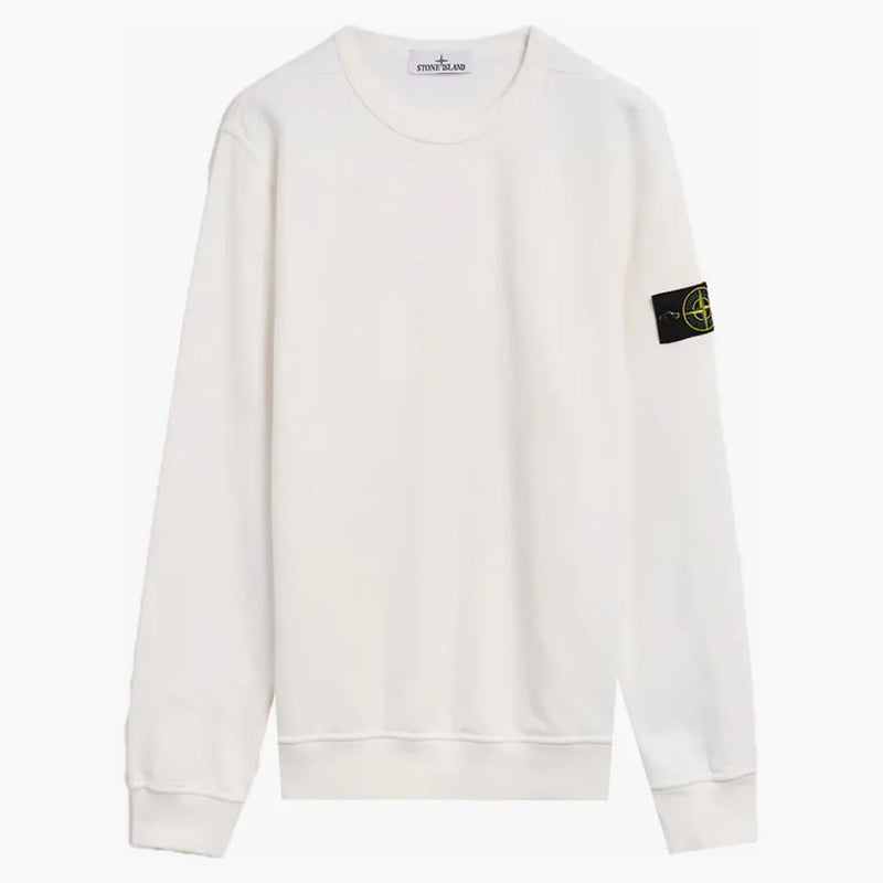 Stone Island Fleece Garment obarvená posádka bílá