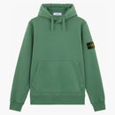 Stone Island Fleece Garment Dyed Hoodie Sage Green