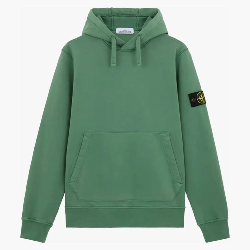 Stone Island Fleece Garment obarvená mikina Sage Green