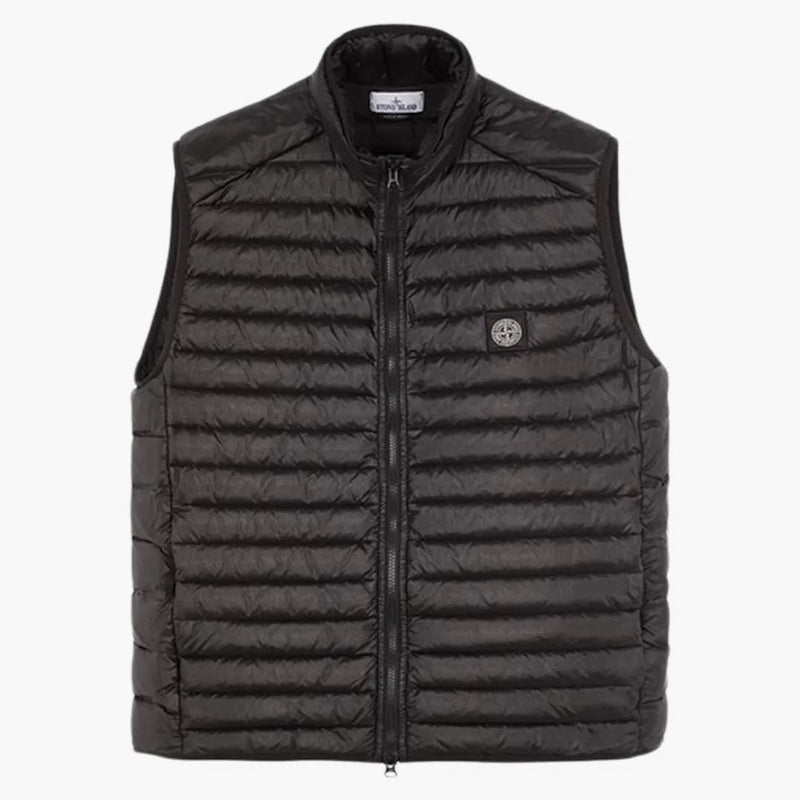 Stone Island G0224 tkalcovský tkalcovský komora r-nylon down-tc gilet černá