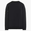 Stone Island plagg färgad bomullsfleece crewneck svart