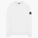 Stone Island Gape farbowany bawełniany polar Crewneck White
