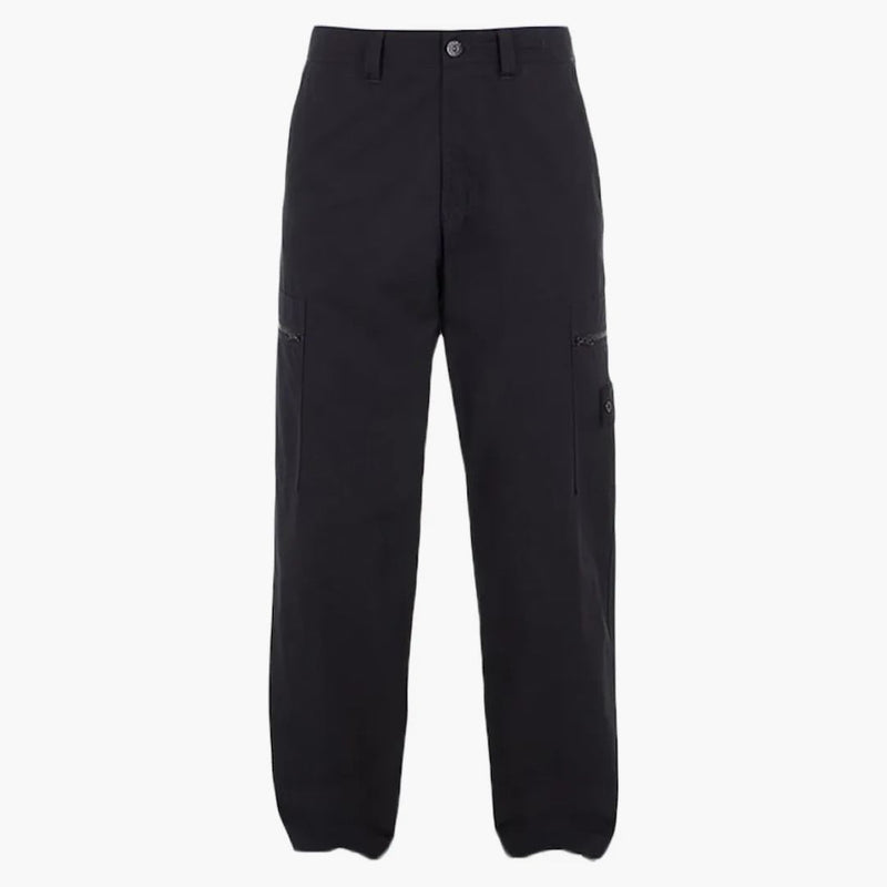 Stone Island Ghost pravidelné nákladní kalhoty černé