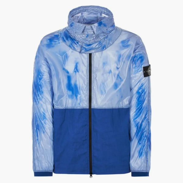 Stone Island Heat Reactive Lamy Cotton Linen Tela Jacket Blue