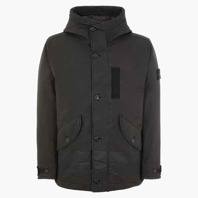 Stone Island Laser vytištěn David TC Down bunda Steel Grey