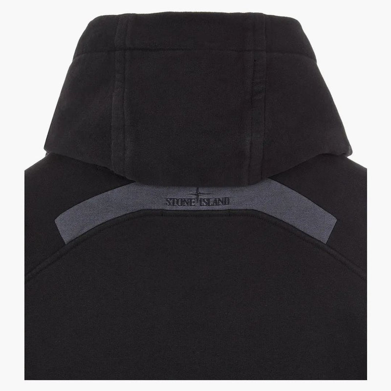 Logo Stone Island Applicated Hoodie Black