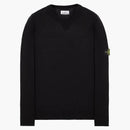 Logo Stone Island Appliqued wełniany sweter czarny