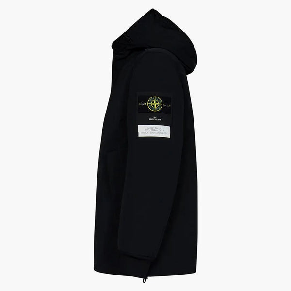 Stone Island Logo Patch Hooded bunda černá