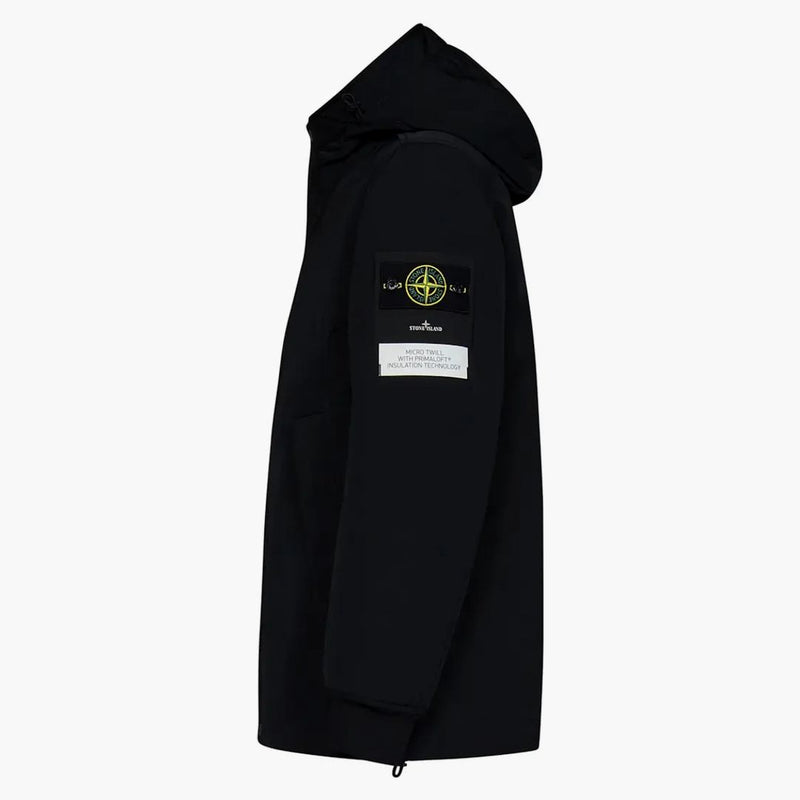 Stone Island Logo Patch Hooded bunda černá