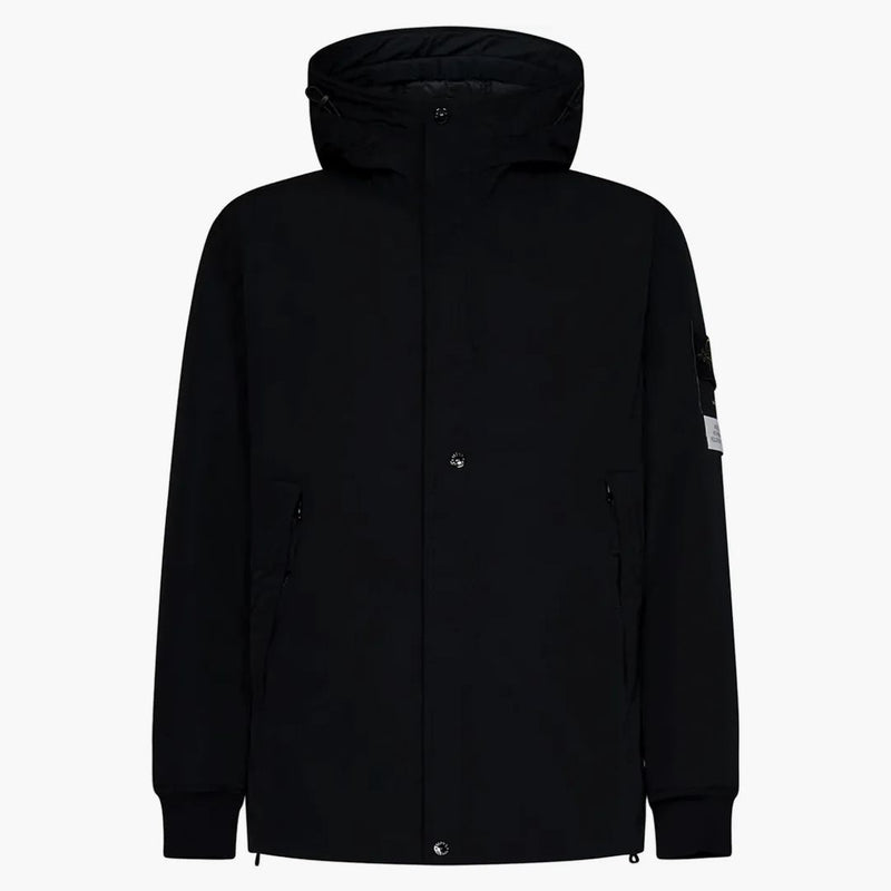 Stone Island Logo Patch Hooded bunda černá