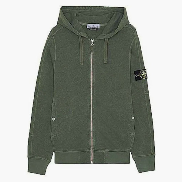 Logo Stone Island Patch Up Hoodie Musk