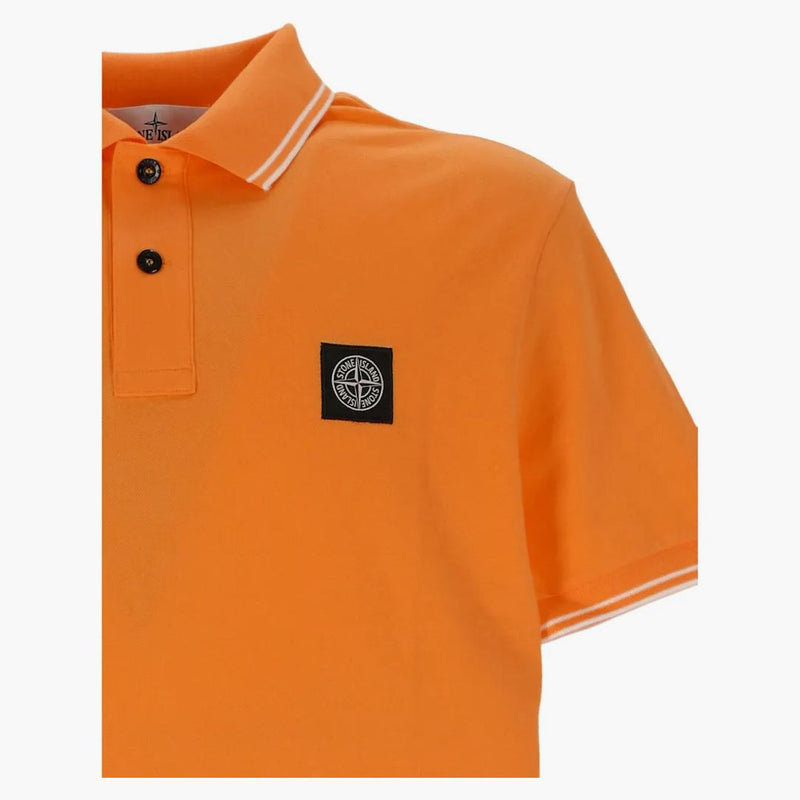 Logo Stone Island Poloshirt Orange
