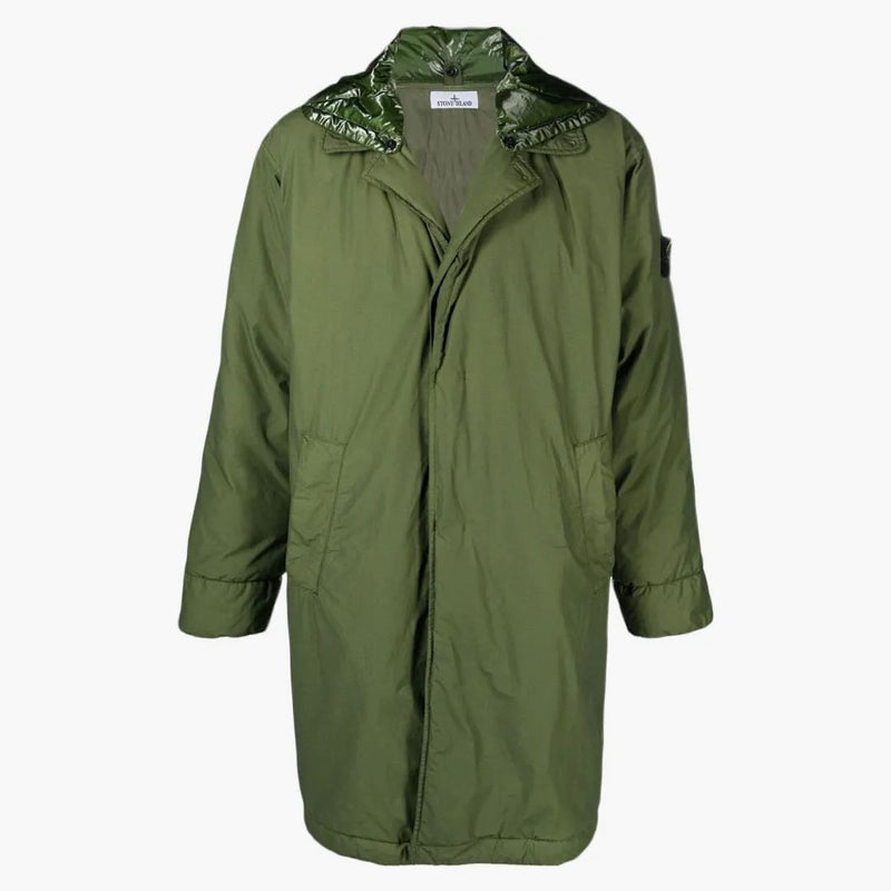 Stone Island Naslan Detail polstrovaný kabát olivově zelená