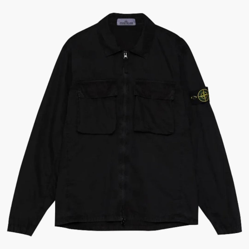 Stone Island starý efekt na košili černou