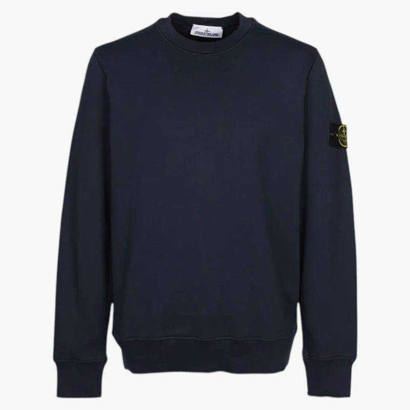 Stone Island Organic Cotton Fleece Crewneck Navy