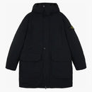 Stone Island Polyester Micro Twill Long Down Parka Jacket Black