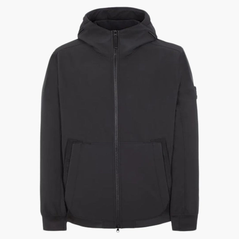 Stone Island Q0122 Soft Shell-R_e.dye Technology Jacket Black