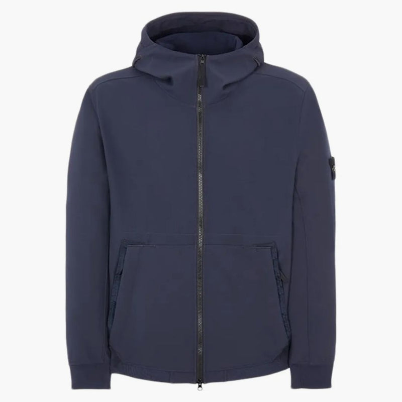Stone Island Q0122 Soft Shell-r_e.dye Technology Jacket Blue