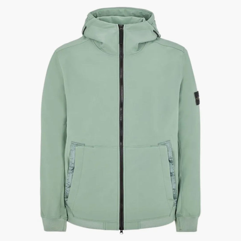 Stone Island Q0122 Soft Shell-R_e.dye Technology Jacket Sage Green