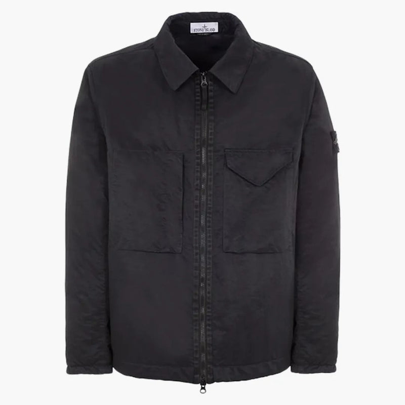 Stone Island Q0321 Nylon opaco fino a con la giacca Primaloft-TC nera