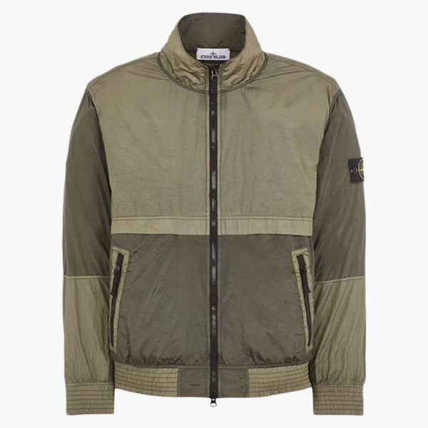 Stone Island regeneroval nylon blouson musk green