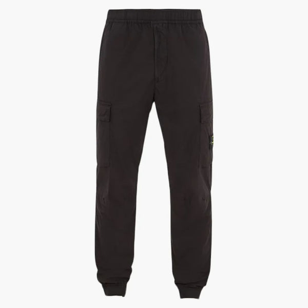 Stone Island Pravidelné fit nákladní kalhoty černé