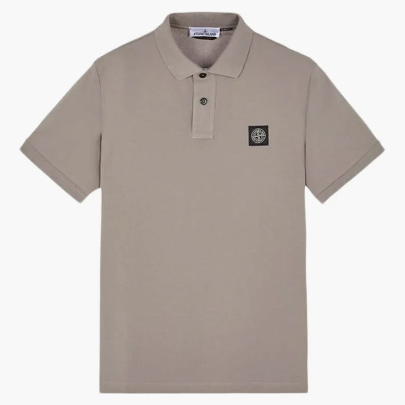 Stone Island krátký rukáv pólo slimfit holubice šedá