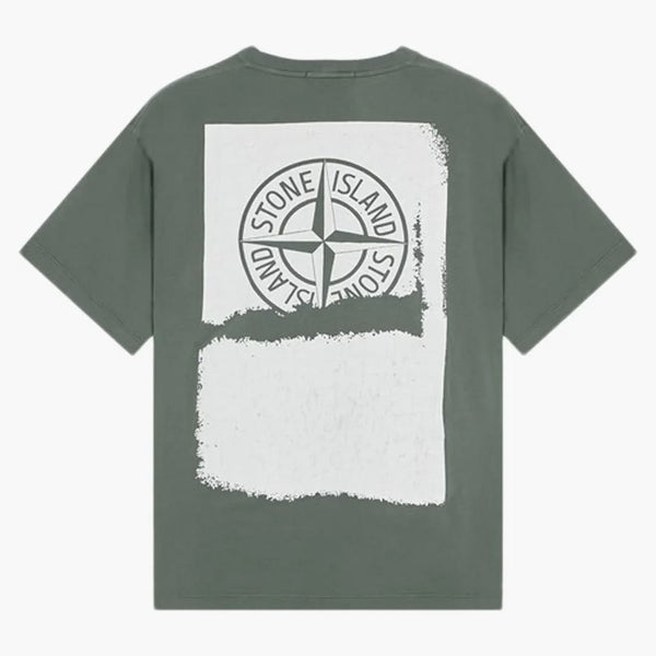 Stone Island krátký rukáv „poškrábaný malování na tričko
