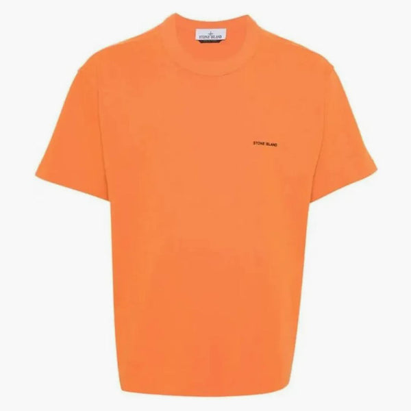 Tričko s krátkým rukávem Stone Islandu oranžové