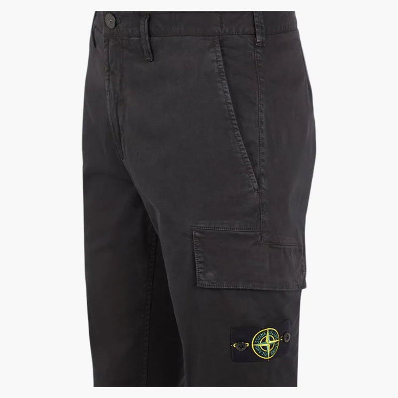 Stone Island Skinny Fit Cargo kalhoty černé