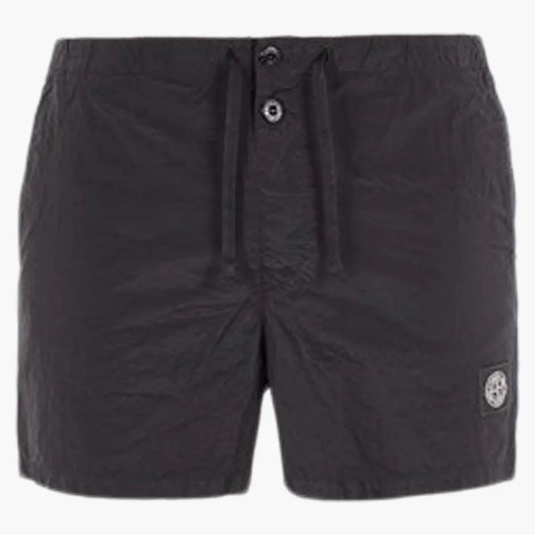 Stone Island Slim Fit Metal Nylon Swim Trunks černé