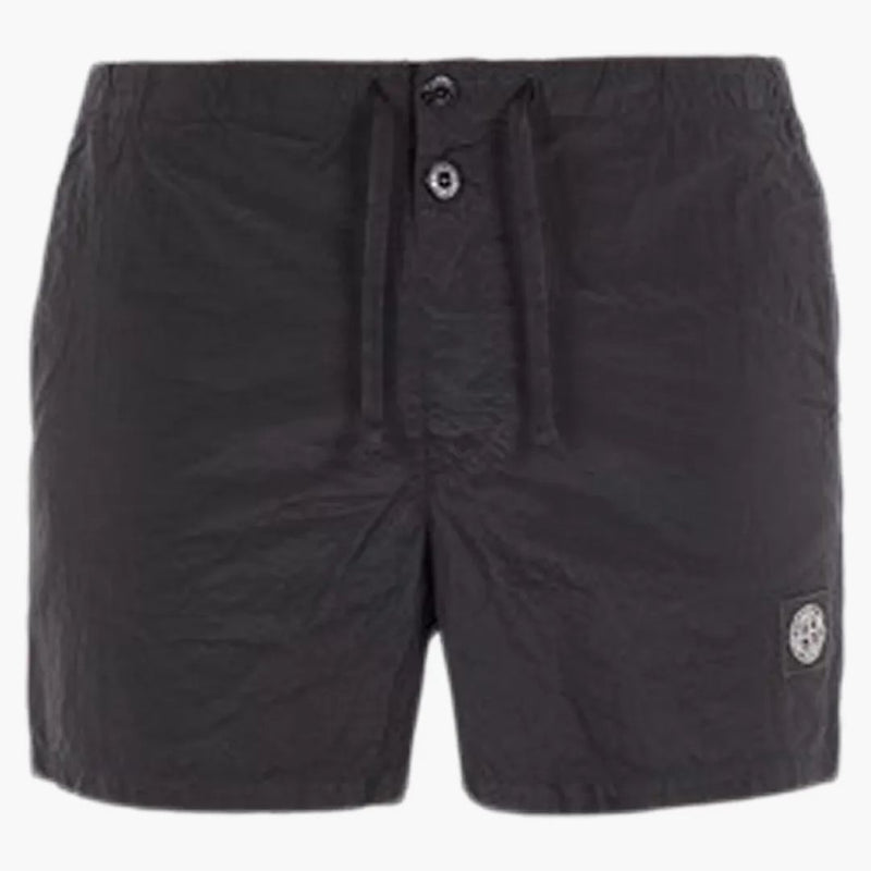 Stone Island Slim Fit Metal Nylon Swim Trunks černé