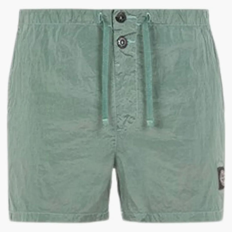 Stone Island Slim Fit Metal Nylon Swim Trunks Light Green