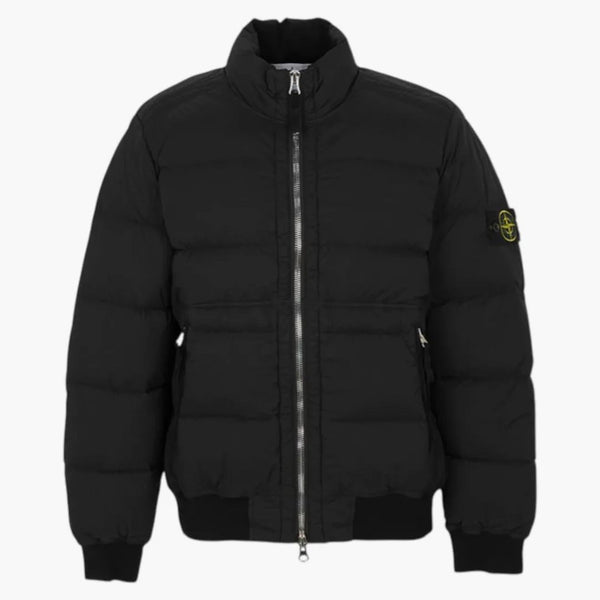 Stone Island Zip Puffer Jacket Black