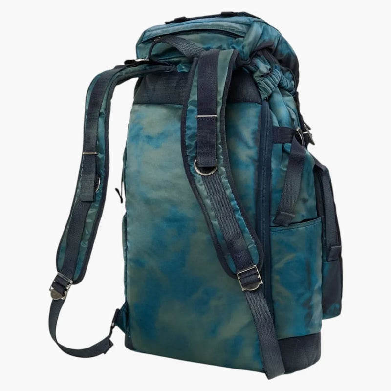 Stone Island X Porter Hand Corrosion On Nylon Twill Backpack Blue