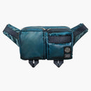 Stone Island X Porter Hand Corrosion On Nylon Twill Cross Body Bag Blue