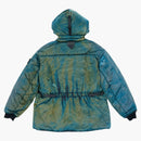 Stone Island X Porter Hand Corrosion On Nylon Twill Parka Blue