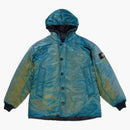 Stone Island X Porter Hand Corrosion On Nylon Twill Parka Blue