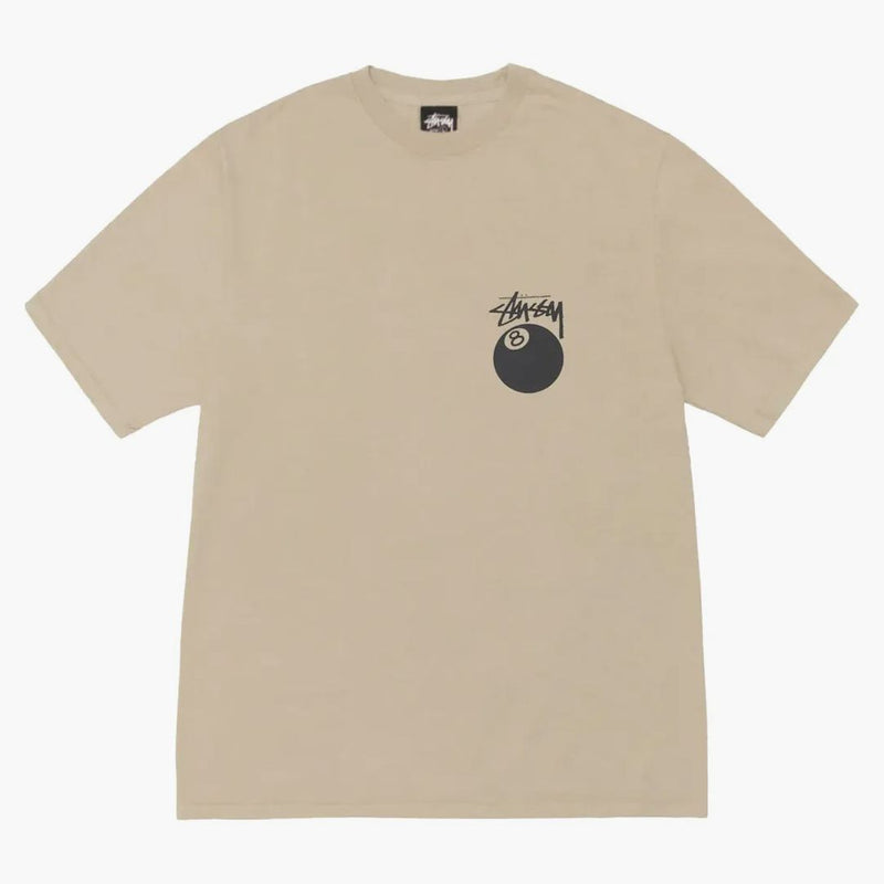 Stussy 8 Ball tee pigment färgad t-shirt khaki